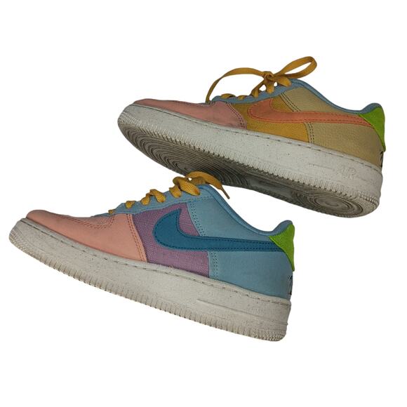 Air Force 1 Next Nature 'Sun Club Sneakers Size 5.5Y Colorful Pastel Colorblock - Picture 6 of 11